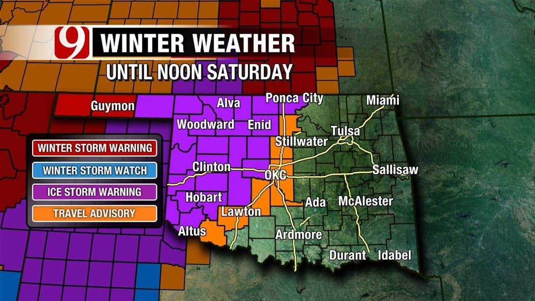 Oklahoma Bracing For Wet Icy Weather