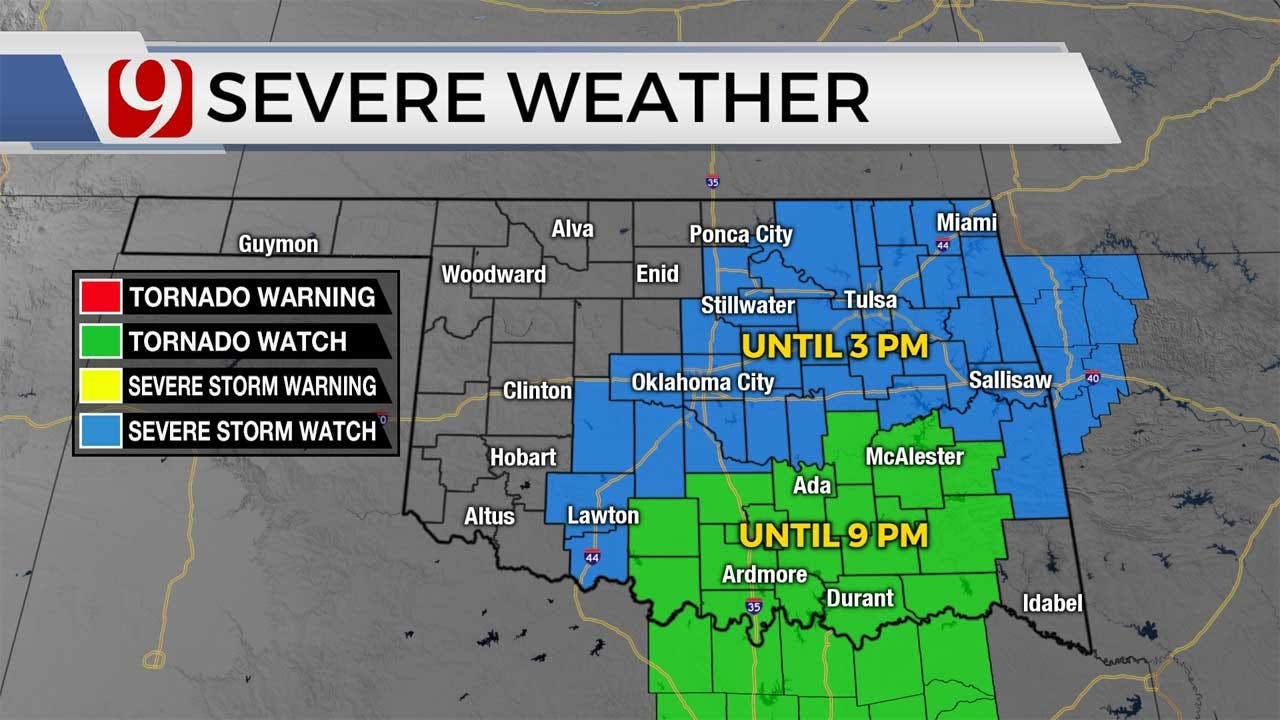 Tornado Warnings Issued In Southern Oklahoma As Severe Storms Travel ...