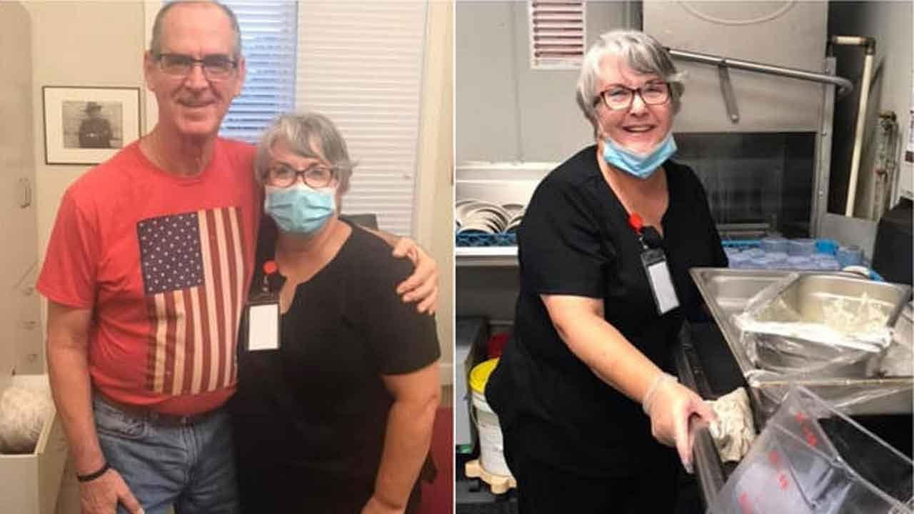 Wife Takes Job As Dishwasher So She Can See Her Husband With Alzheimers pic