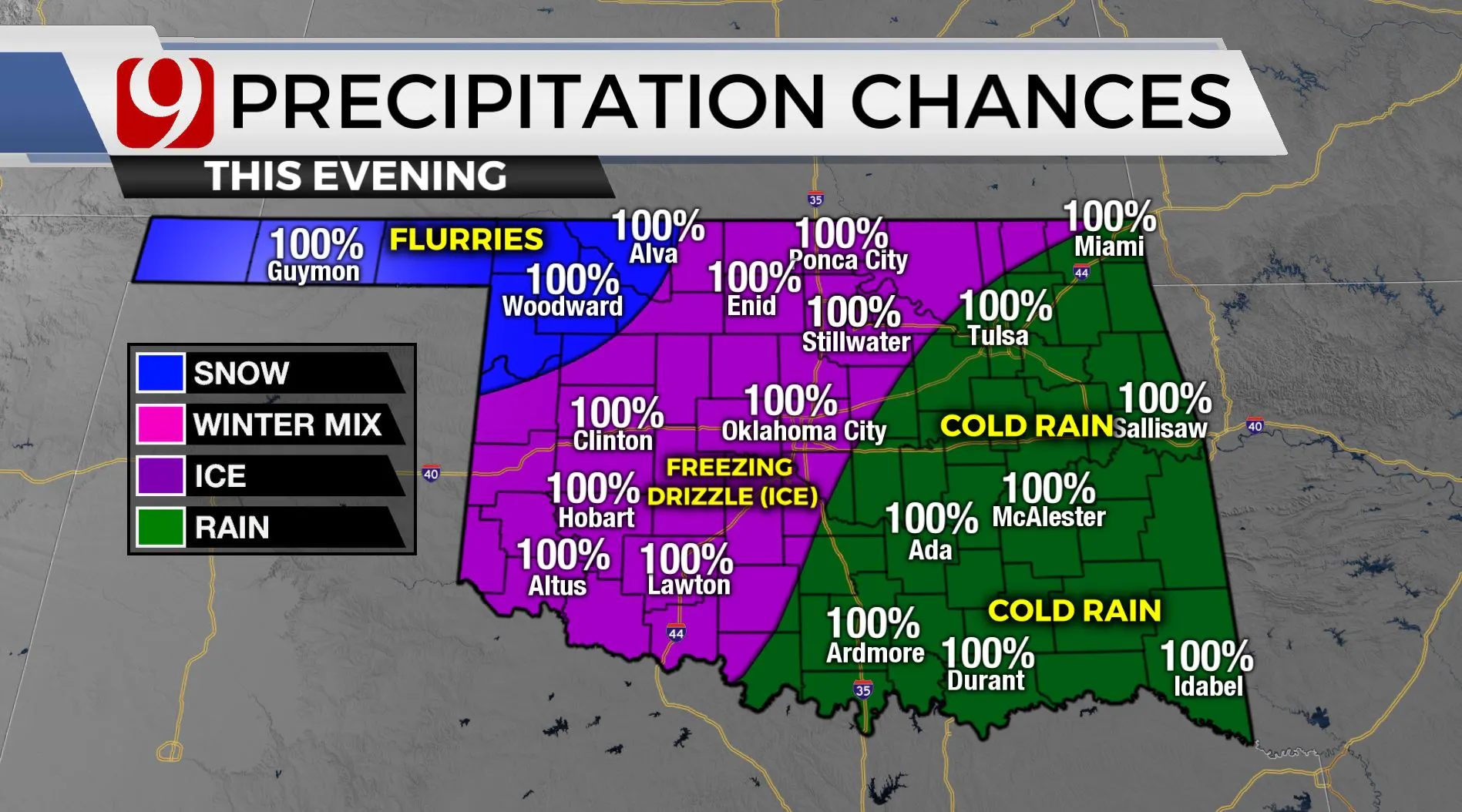 Precipitation Chances October 26