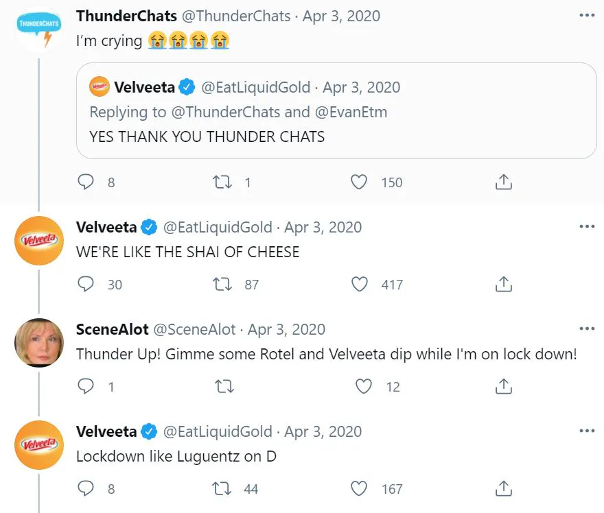 Velveeta tweets about Lu Dort April 14, 2021