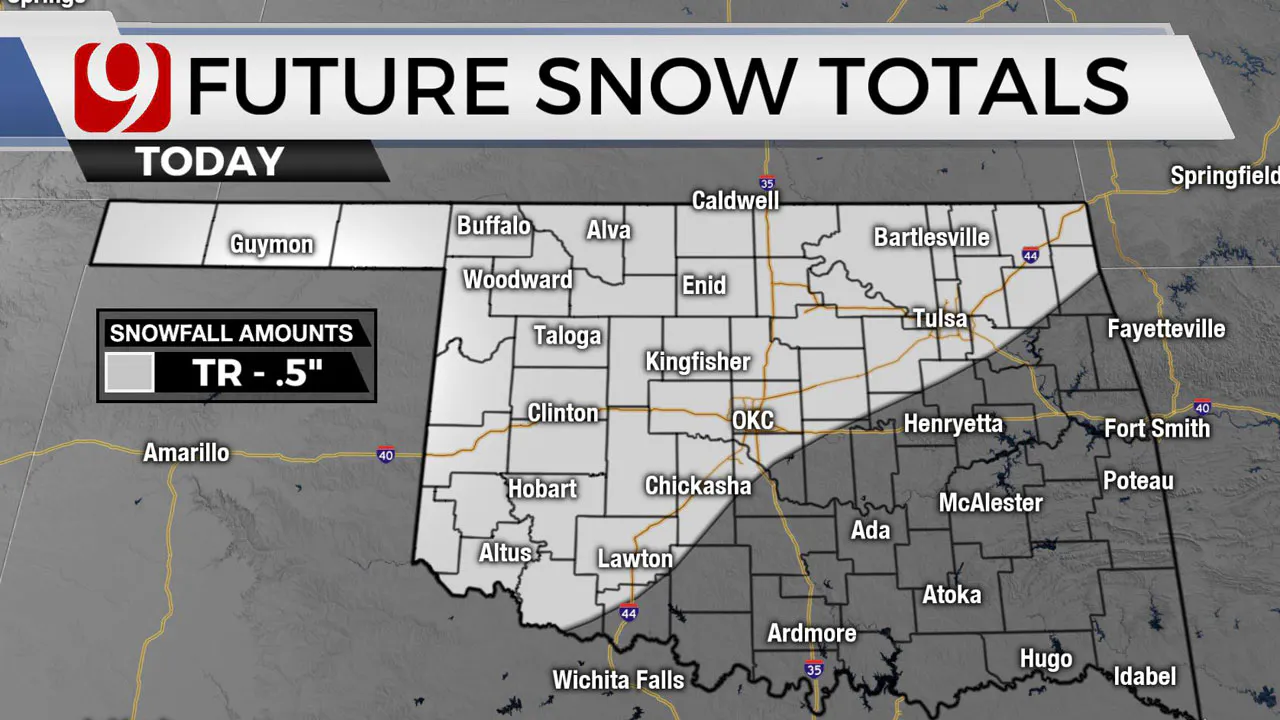 Friday Snow Totals