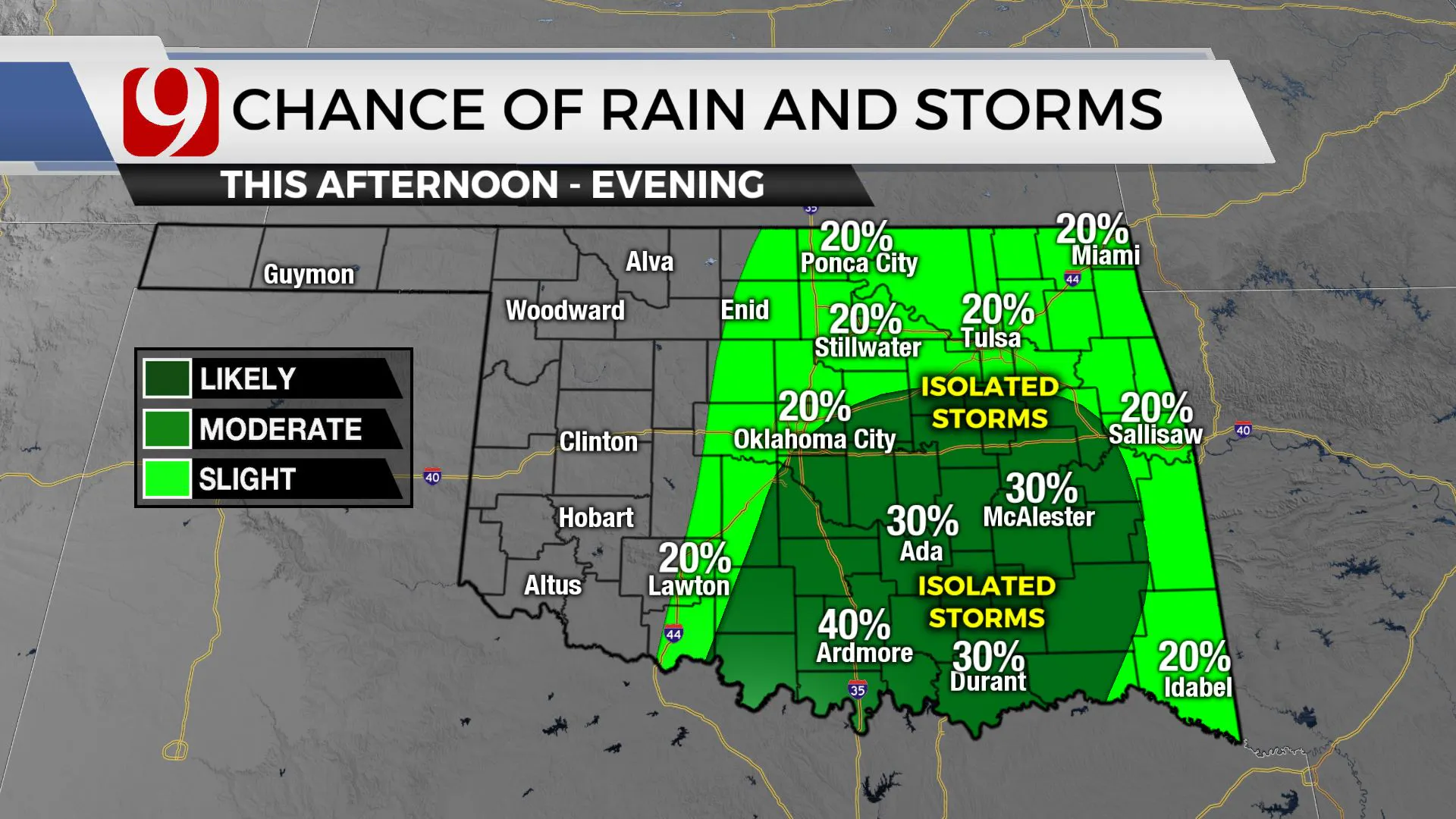 CHANCE OF RAIN/STORMS