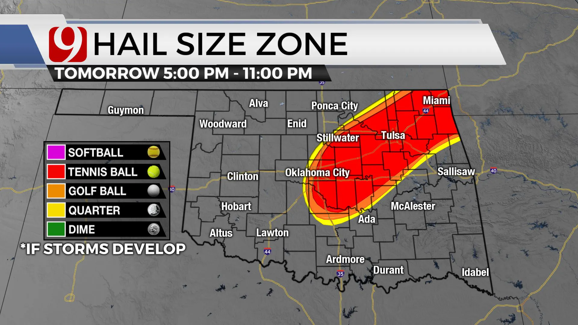 HAIL SIZE ZONE