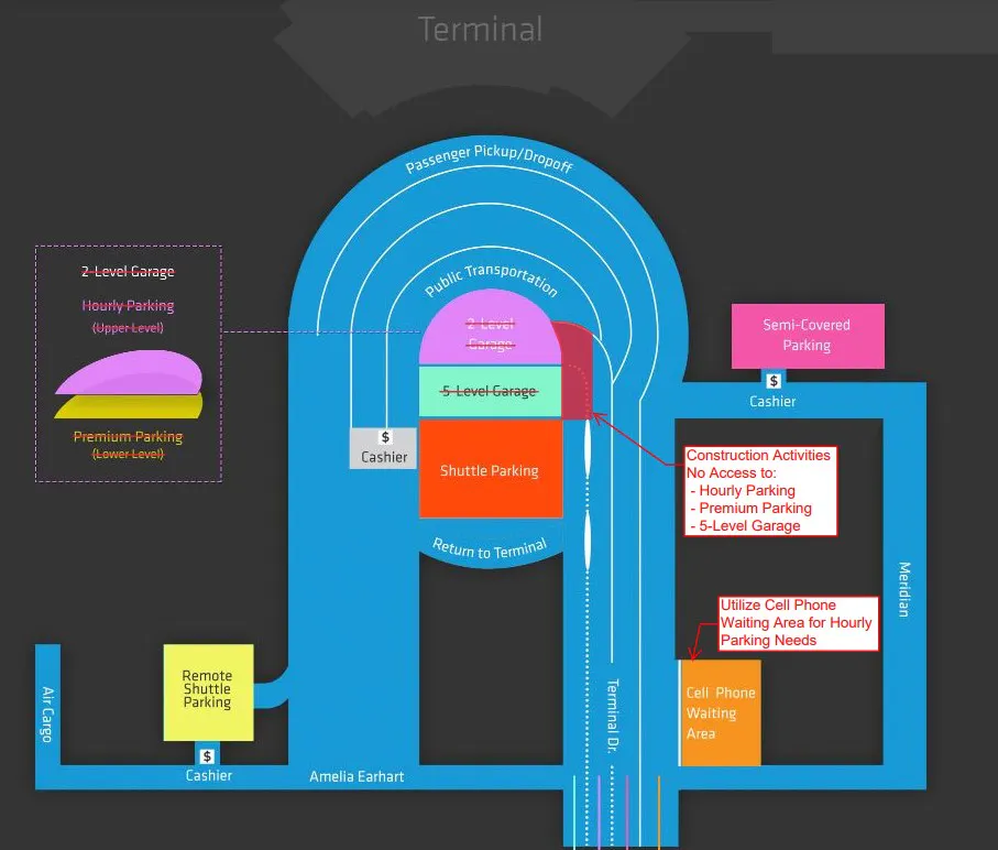 Will Rogers Airport Parking Garage Closure 12/1/22