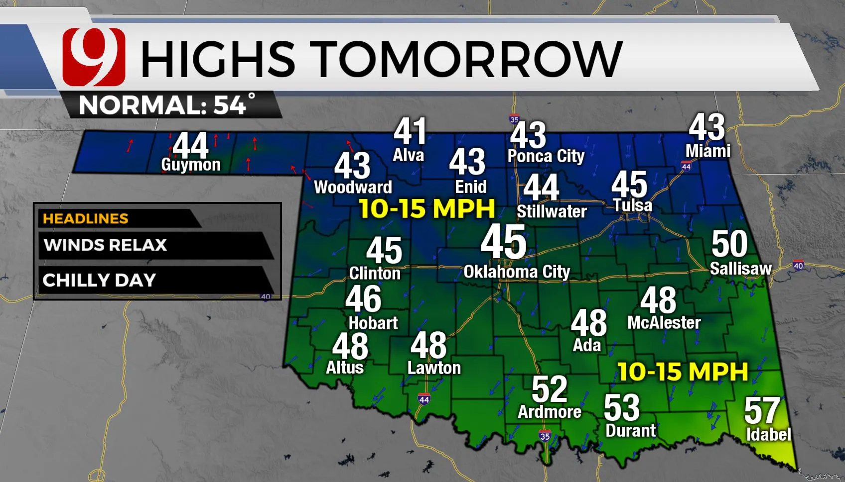 High temps across the state on Saturday.