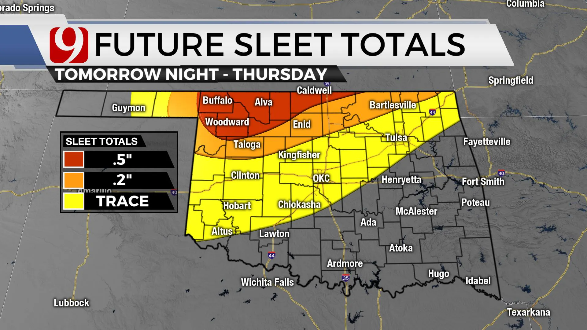 FUTURE SLEET TOTALS