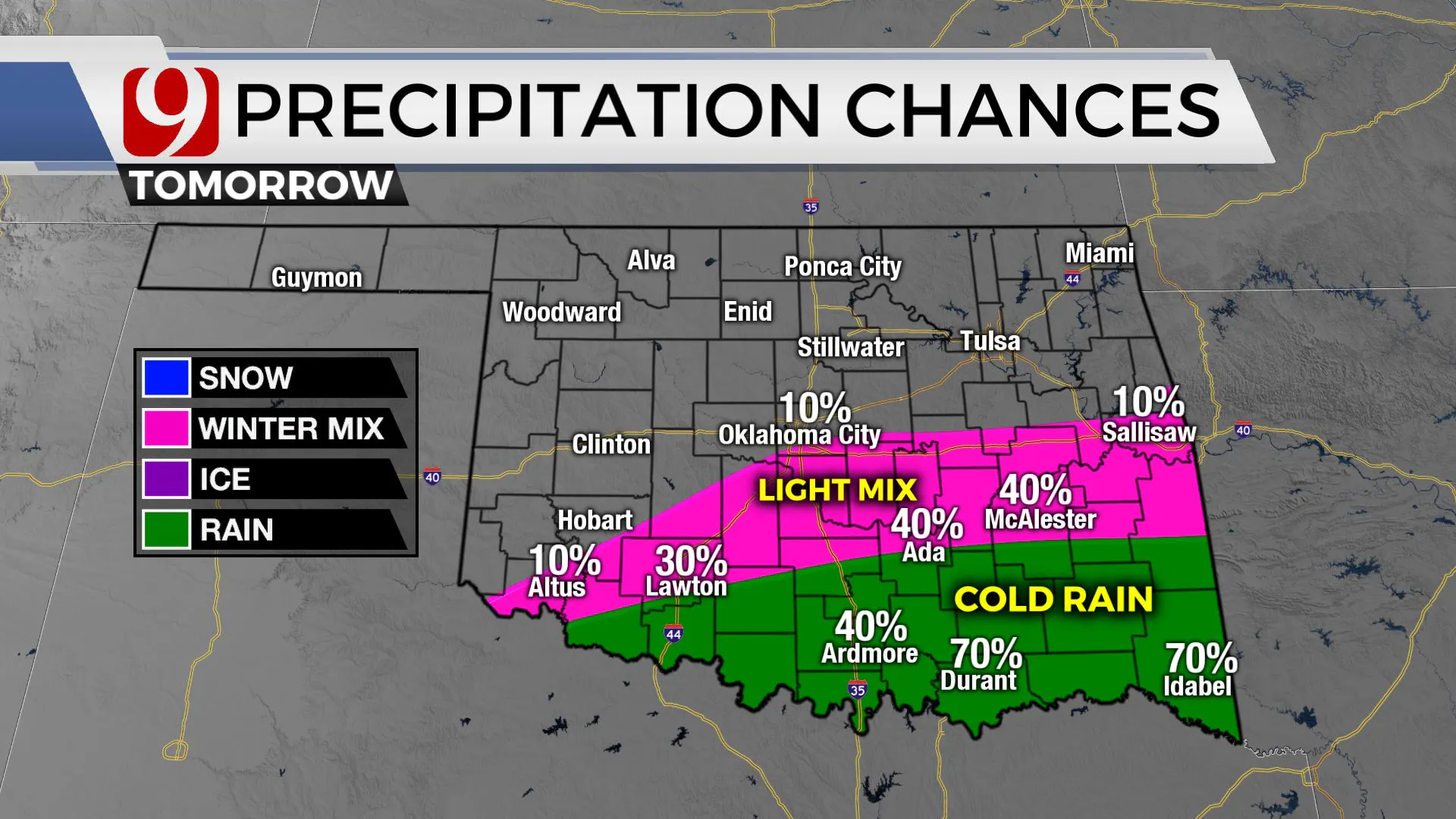 PRECIP. CHANCES