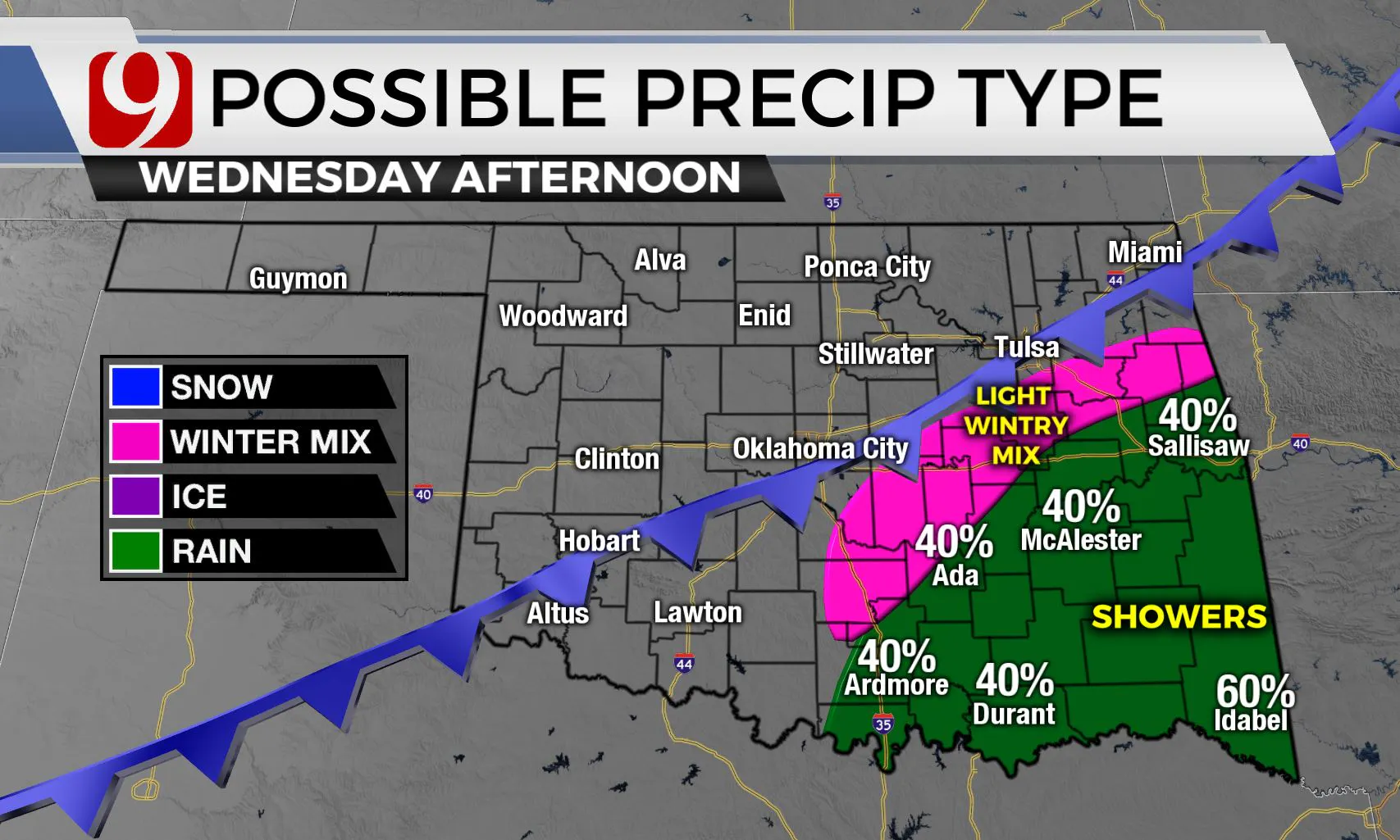 POSSIBLE PRECIP TYPE