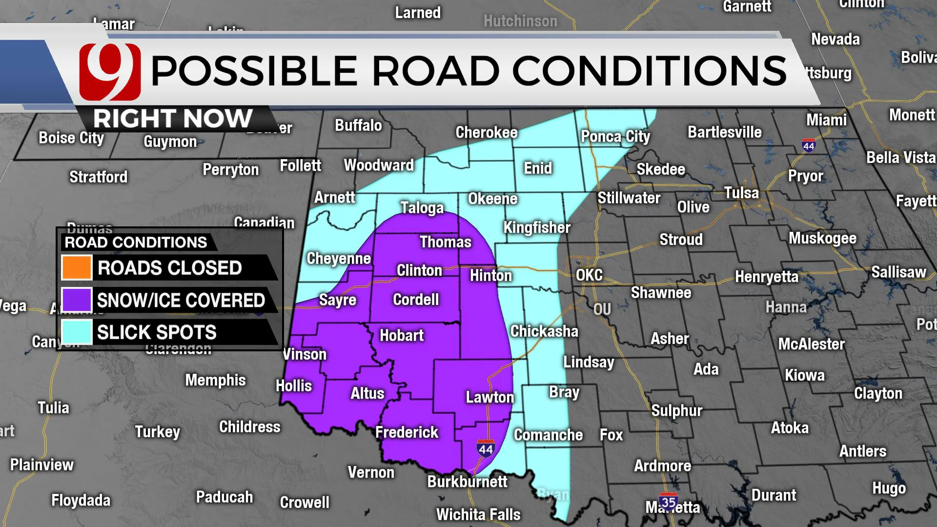 POSSIBLE ROAD CONDITIONS