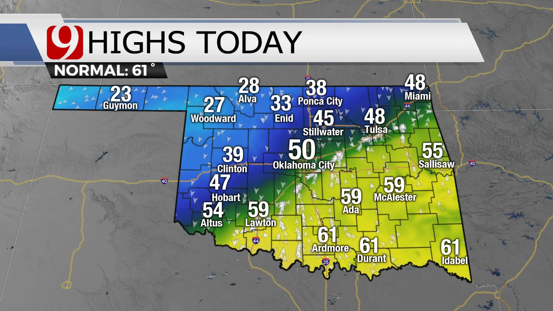 HIGHS TODAY