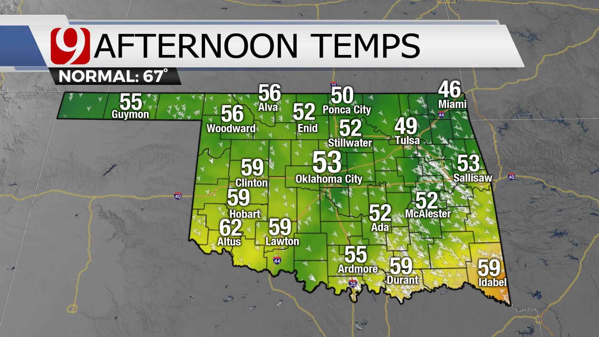 AFTERNOON TEMPS