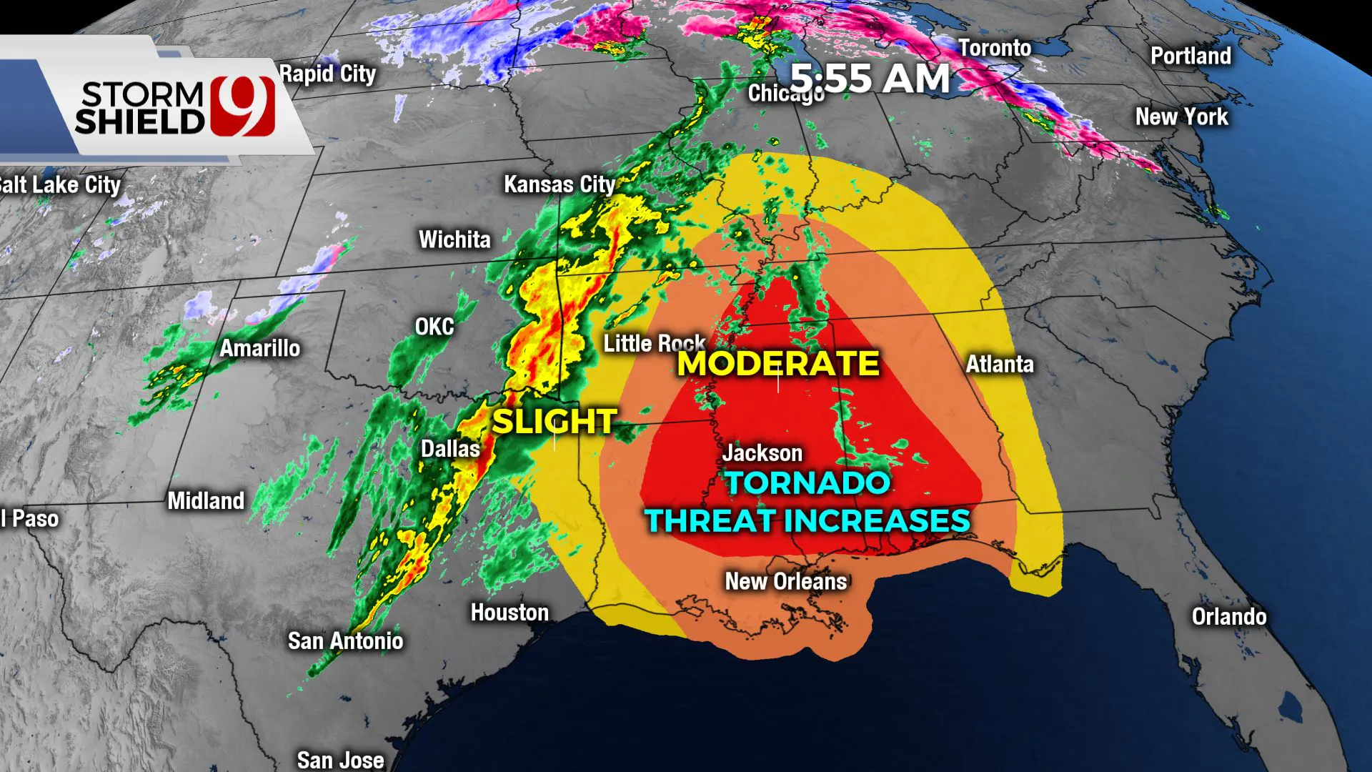 EASTERN TORNADO CHANCES