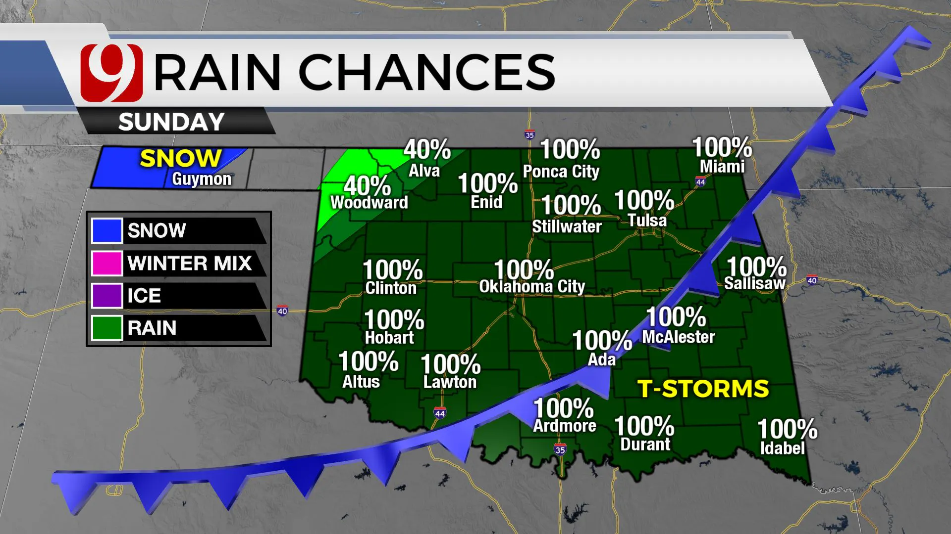 RAIN CHANCES