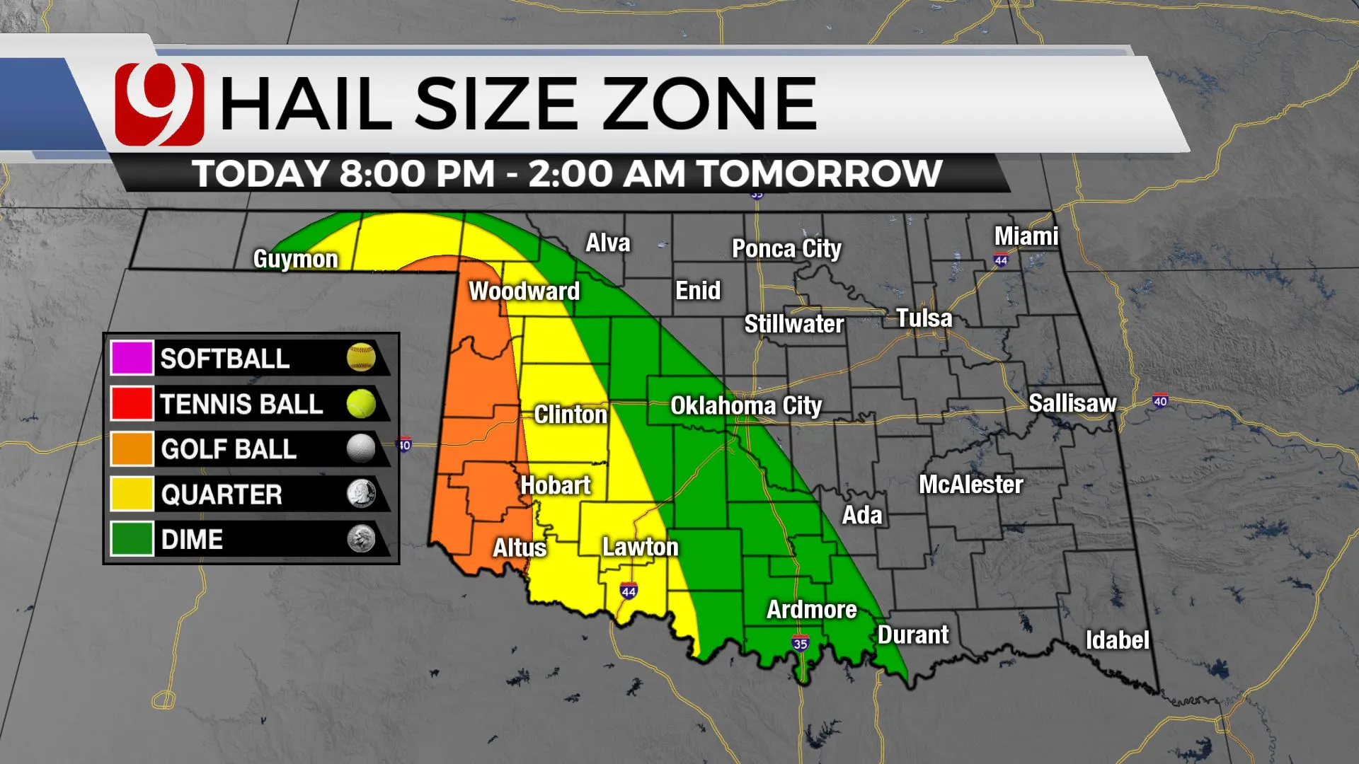 HAIL SIZE ZONE