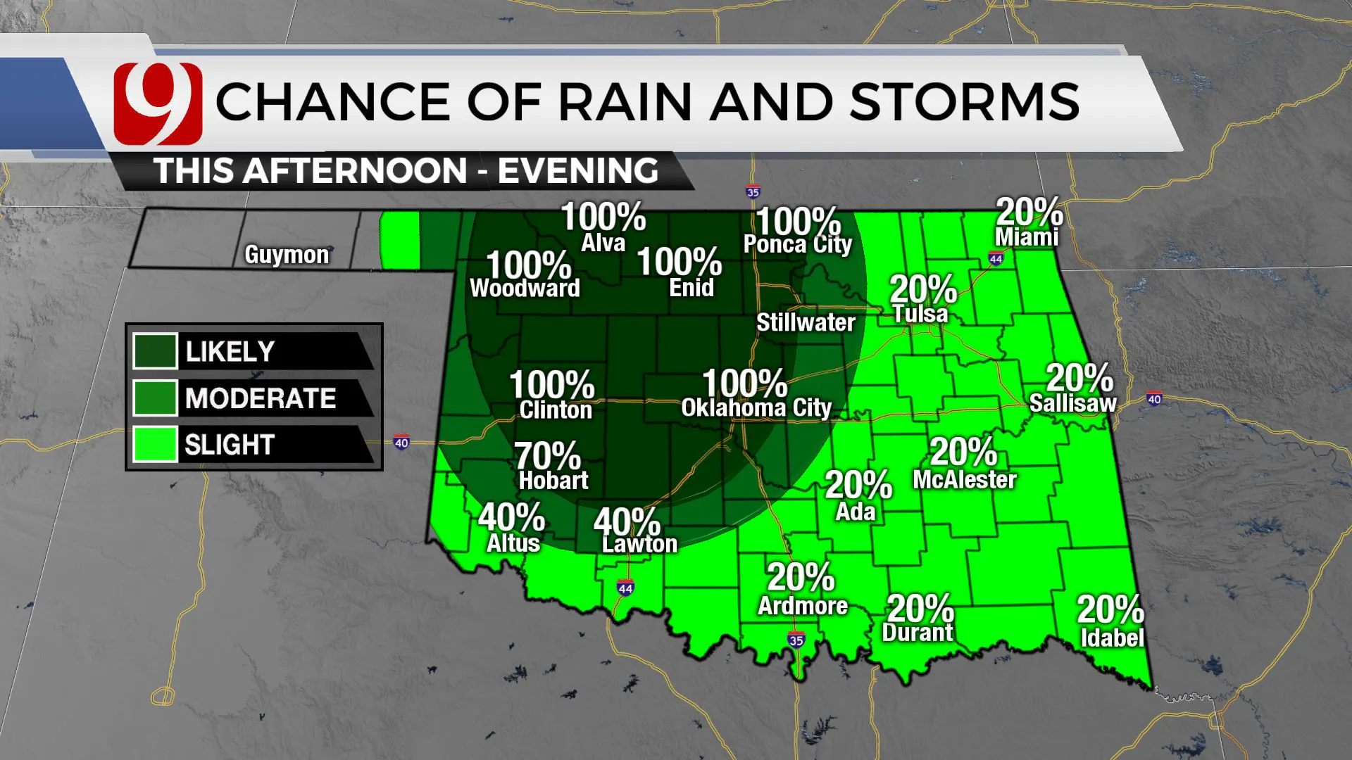 CHANCE OF RAIN/STORMS