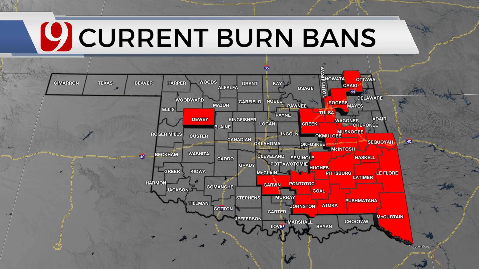 Current counties with bun bans.