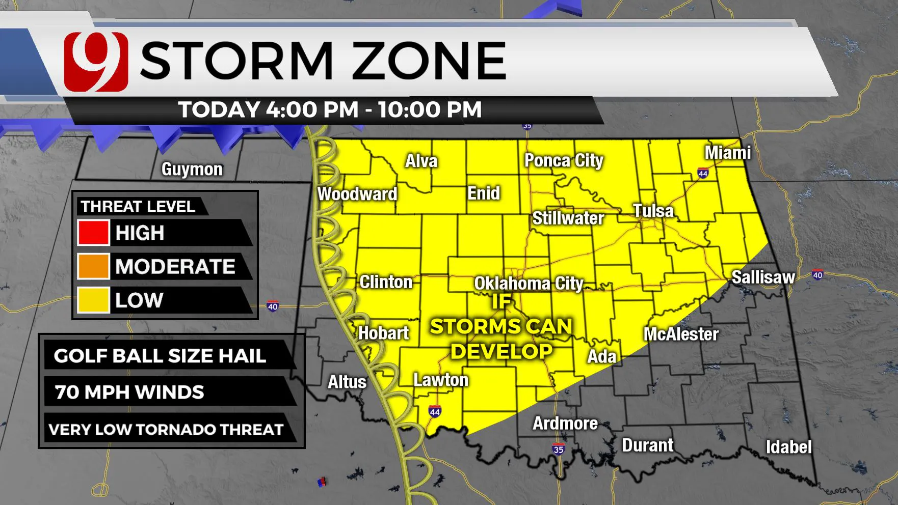 Storm zone on Friday.