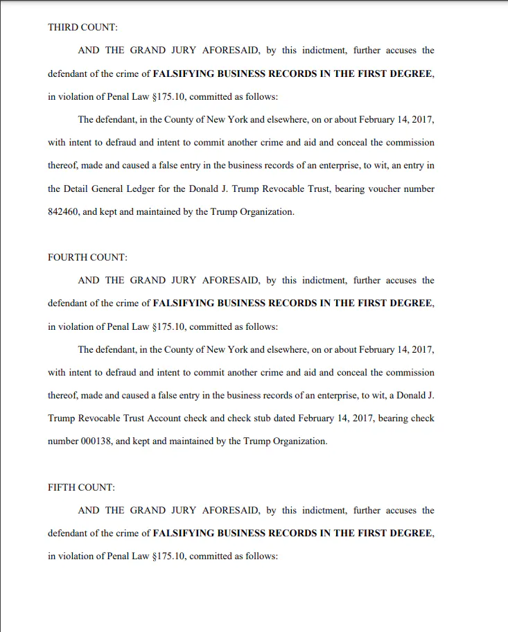 Trump Indictment Page 2