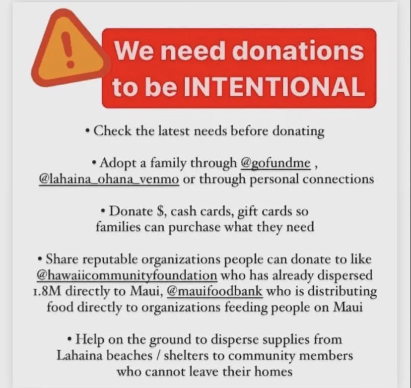 Donations For Hawaii