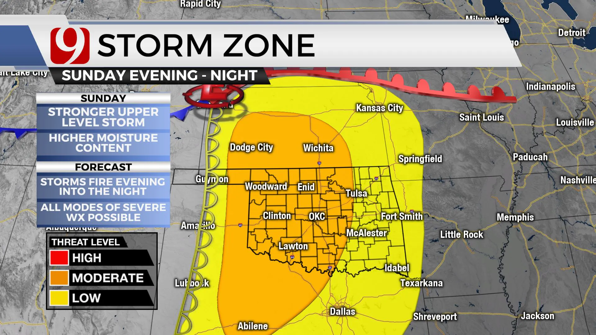 Storm zone this weekend.