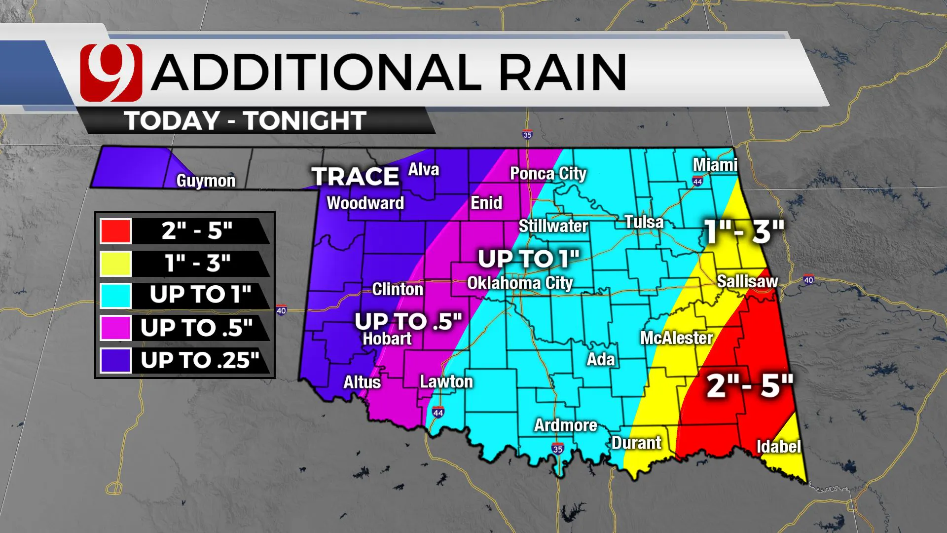Additional rain totals Wednesday through Thursday.