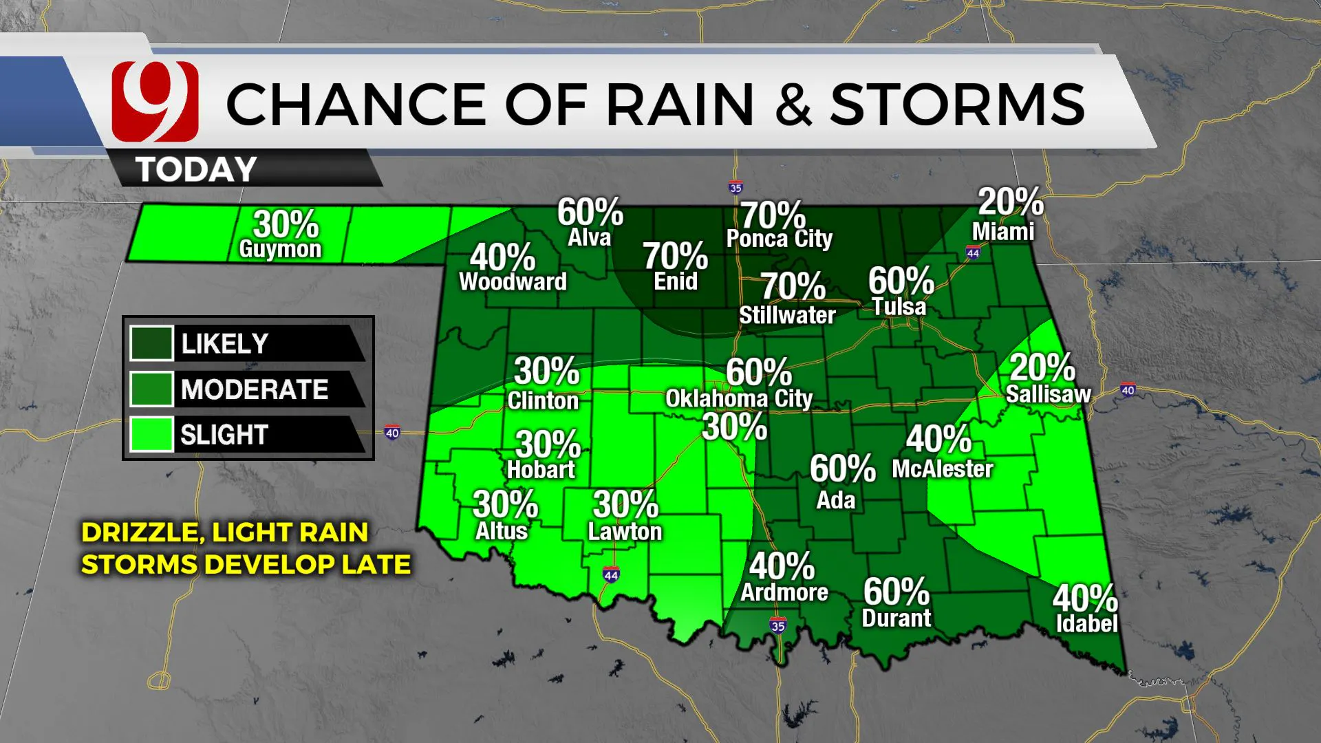 CHANCE OF RAIN & STORMS 3/7/23