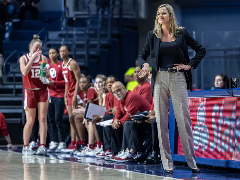 Jennie Baranczyk - OU Basketball Coach - Nov. 9, 2023