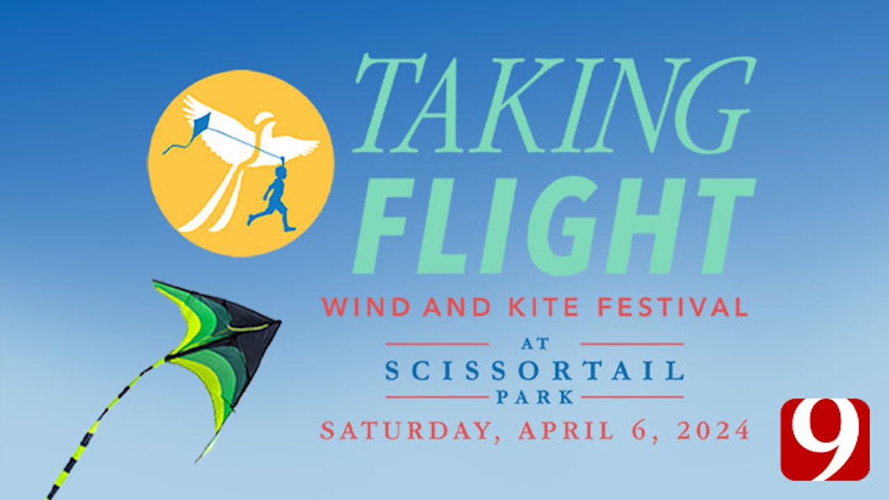 Enjoy a day of free family fun at the annual Taking Flight Wind and Kite Festival at Scissortail Park on Saturday, April 6 from 10 a.m. to 2 p.m. 