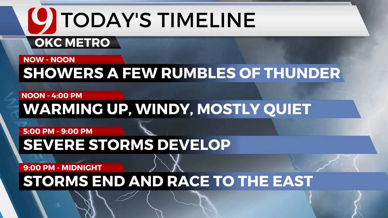 Oklahoma Severe Weather Update: Hail, Tornadoes Possible Later Monday