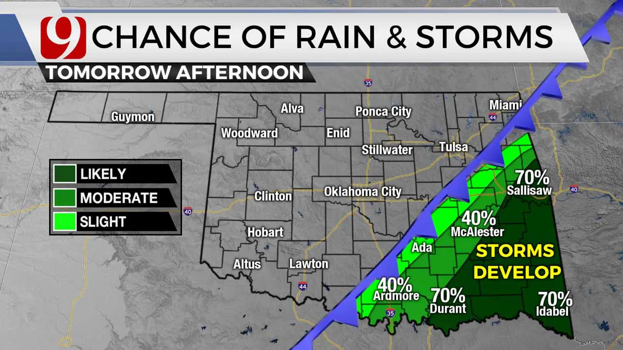 Winds Relax Wednesday, Warmer Temps Ahead Of Thursday Rain