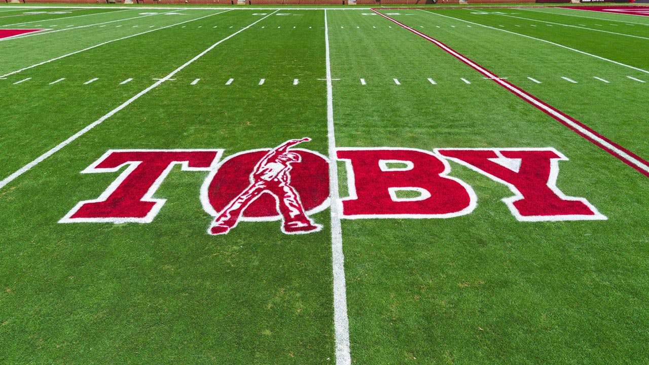 OU Football Honors Toby Keith With Field Decal For Spring Game