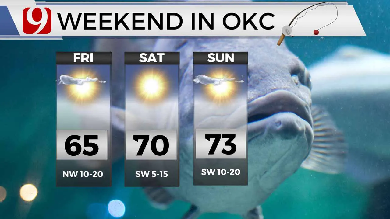 Weekend forecast in Oklahoma City.