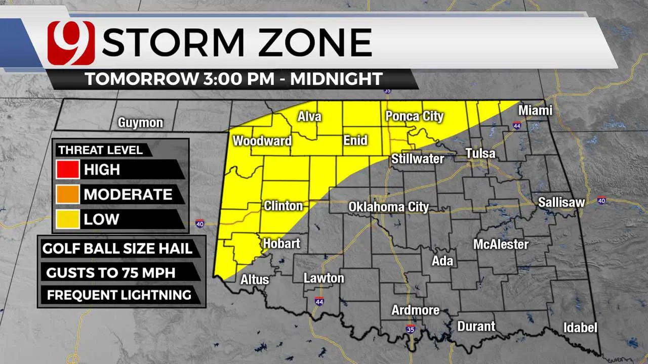 Storm zone on Tuesday.