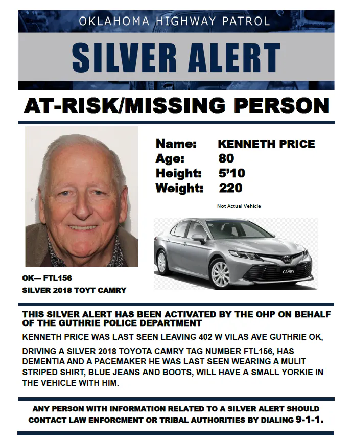 Kenneth Price Silver Alert