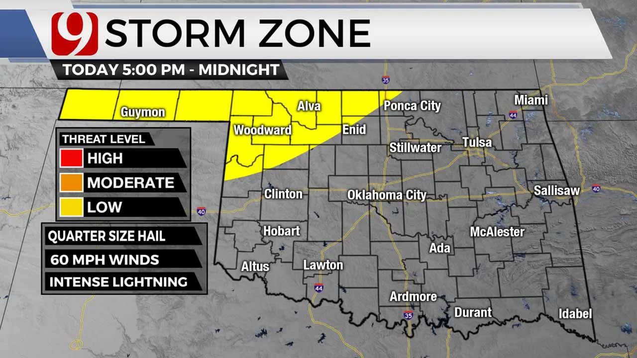 Friday's storm zone.