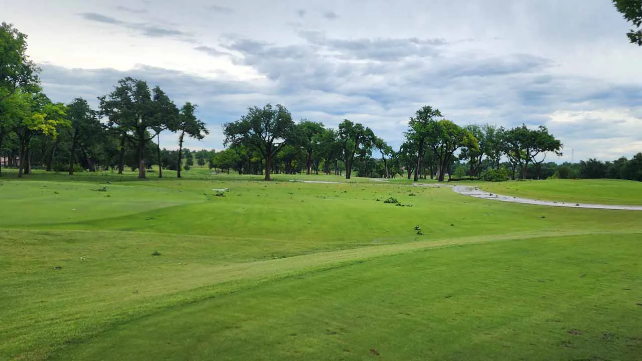 Debris at Oak Tree Country Club.