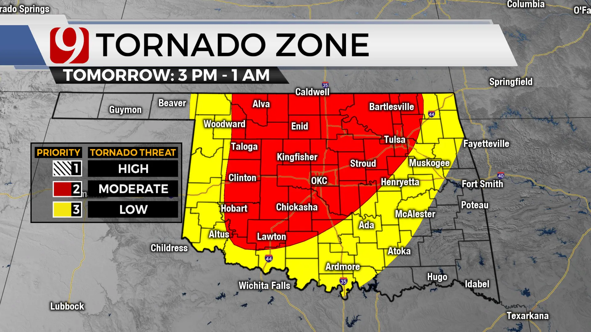 KWTV Tornado Zone - May 6, 2024