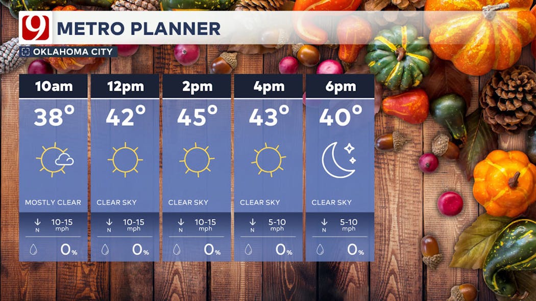 Thanksgiving Temperature Timeline