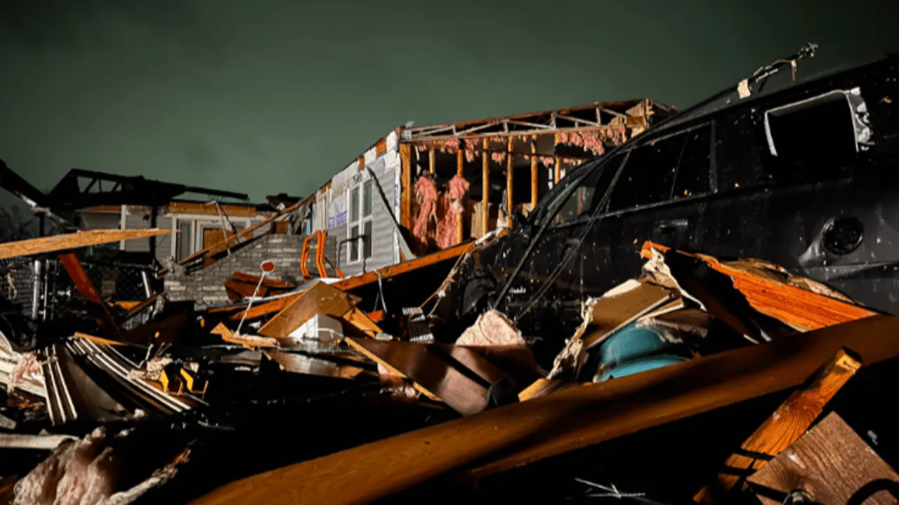 Damage from Choctaw Storm.