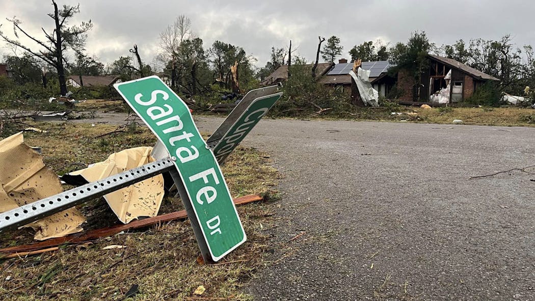 Storm Damage On Santa Fe Drive 