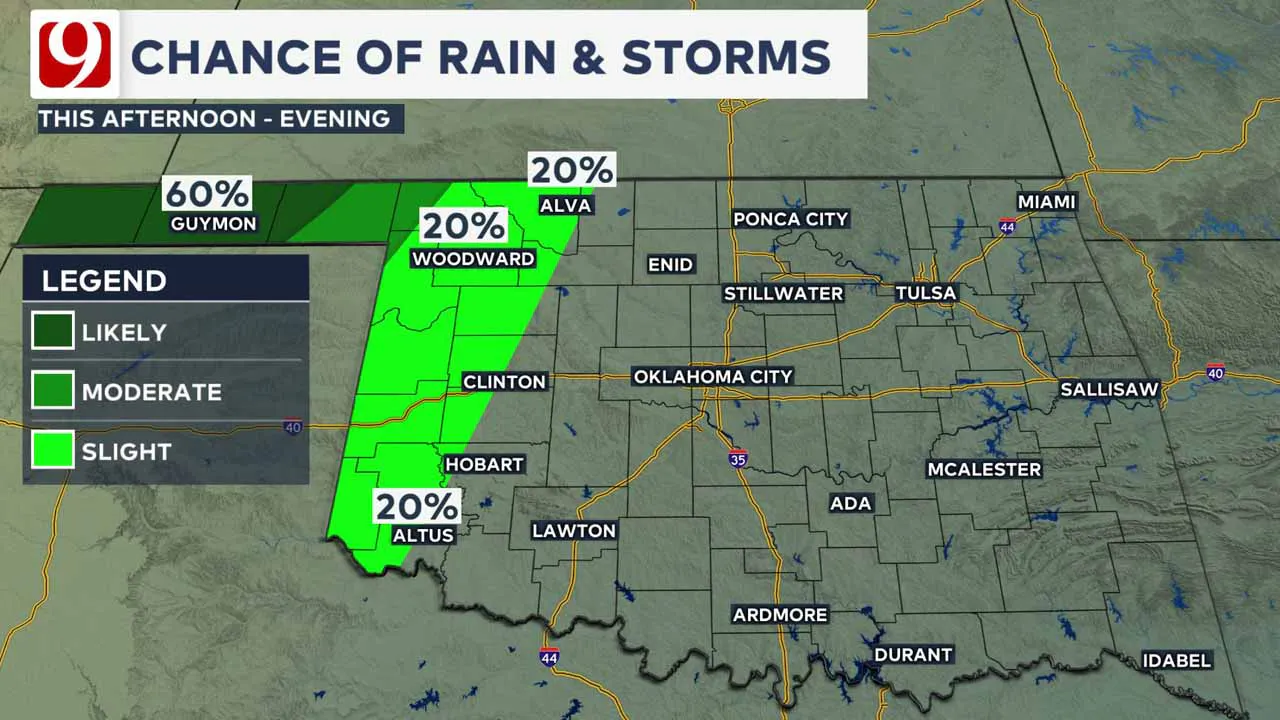 Rain chances on Friday.