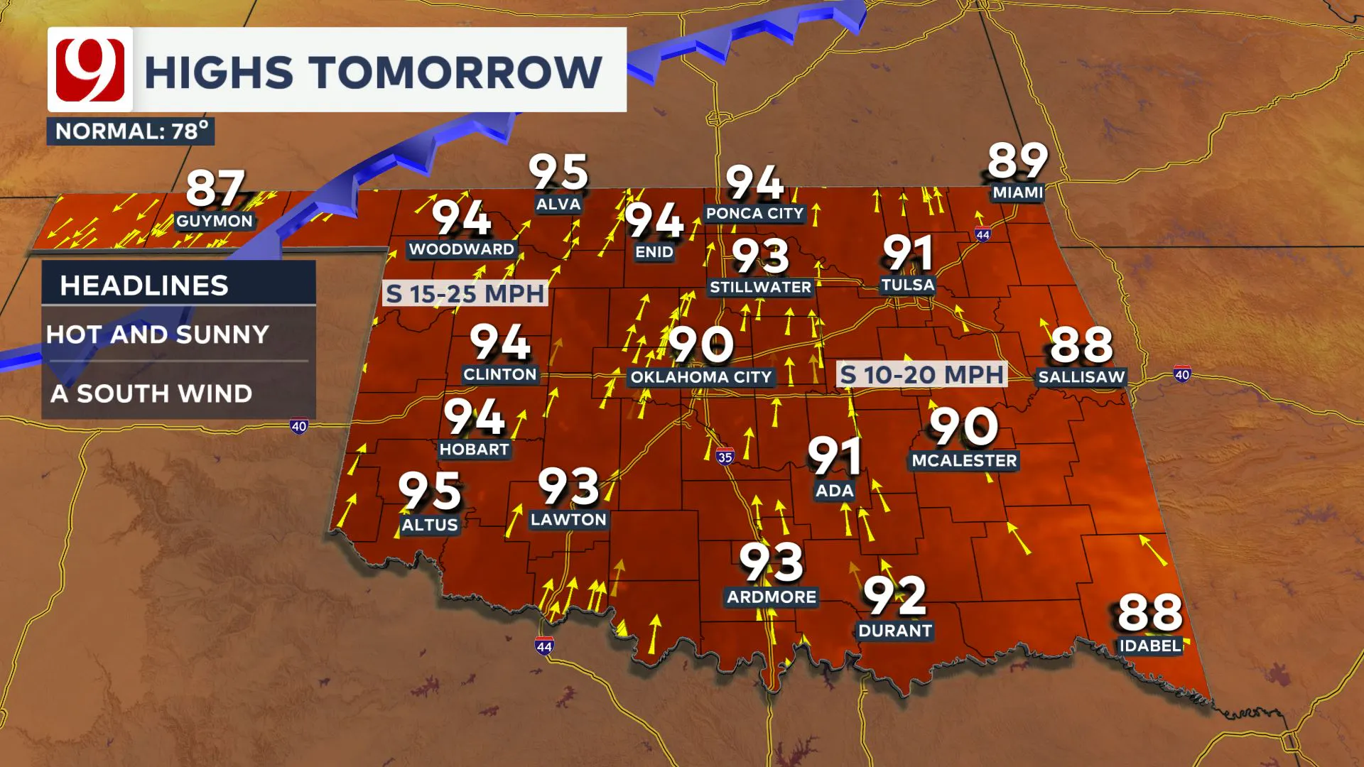 Highs Tomorrow 10/2/2024