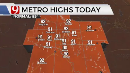 Highs in the Oklahoma City metro.