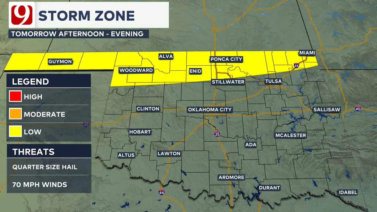 Storm zone on Friday.