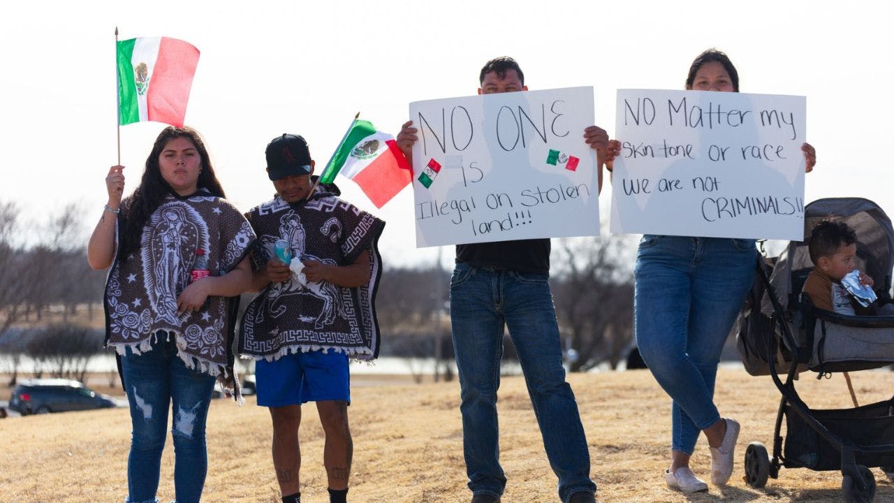Scissortail Park immigration rights rally