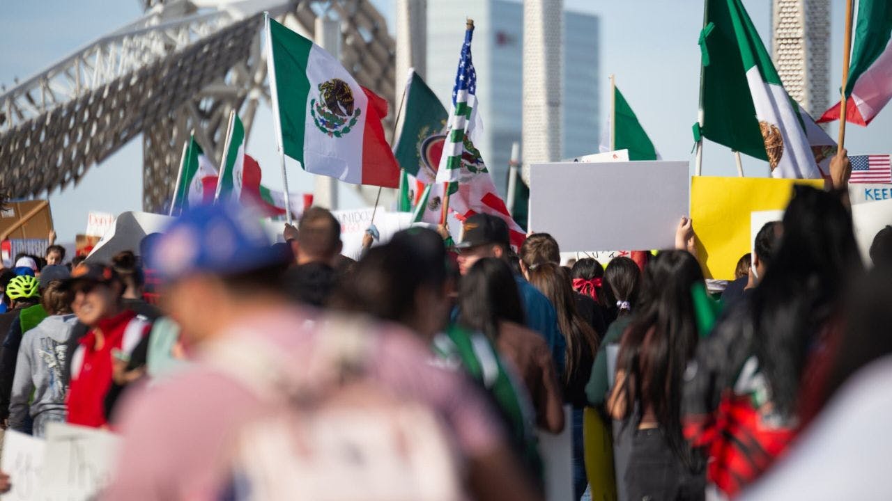 Scissortail Park immigration rights rally