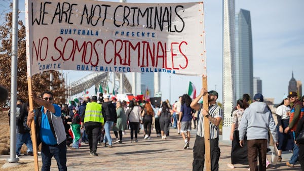 Scissortail Park immigration rights rally