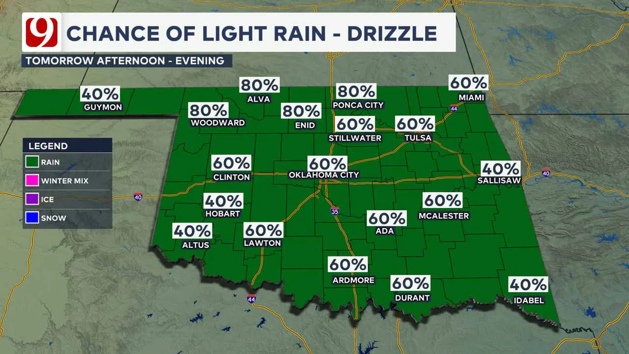 Rain chances on Saturday.