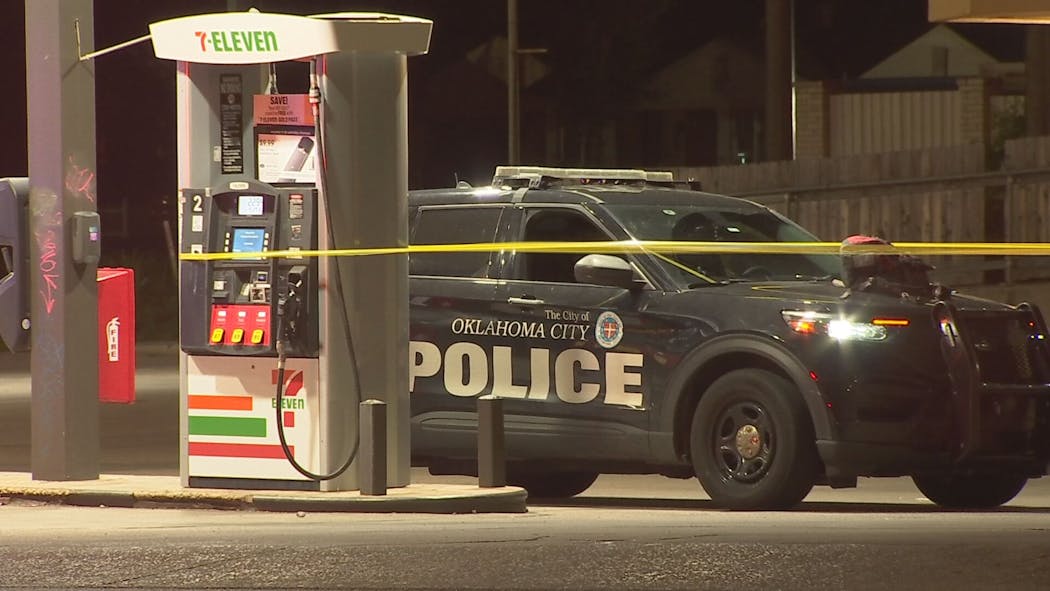 A person was stabbed at a metro gas station Monday night